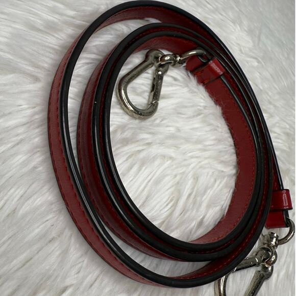 COACH Red Silver Replacement Shoulder Strap - Picture 3 of 7